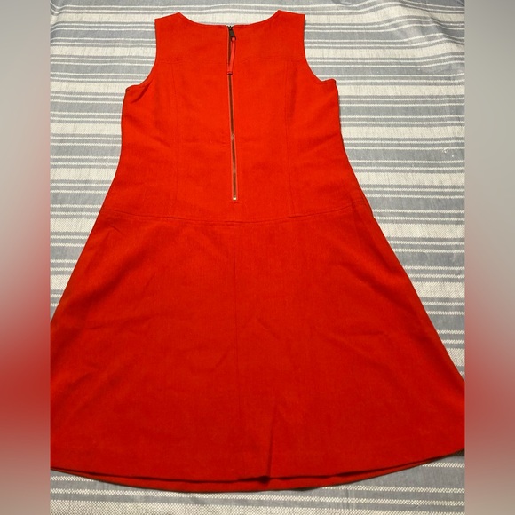 LOFT tomato red midi dress. - Picture 3 of 3